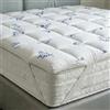 Italian Bed Linen Topper Singolo traspirante Air in Microfibra con Imbottitura di 300gr/mq - NON SCIVOLA con Cinghie Angolari - Facile da Lavare, Trapuntato per Mantenere Uniforme l'Imbottitura (80x195cm)