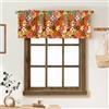 ZhiRain Tende con mantovane colorate floreali stile retrò anni '70, stile nostalgico, alla moda estiva, per finestre, mantovana corta per cucina, camera da letto, bagno, decorazione con tasca per asta, un