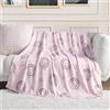 Juicy Couture - Throw Blanket, Juicy Emblem, Plush and Cozy, Decorative Blankets for Sofas, Chairs and Beds, Luxurious and Soft, Chic Home Decor, Measures 50 x 70, Pink