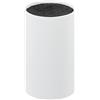 Relaxdays Ceppo Portacoltelli, Vuoto, con Setole, Spazio per 8 Coltelli, Universale, Rotondo HxD: 18x11 cm, color bianco