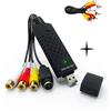 TechSide Video Grabber Contatti Dorati + Cavi RCA | Analogico Digitale | Windows 11 + Nuovo Software 2024 | USB 2.0 Converter VHS Capture | Converti Formato Digitale Mpeg Le Vecchie Videocassette