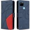 KKEIKO Cover Compatibile con Oppo Realme C21Y / Realme C25Y, Antiurto Custodia in PU Pelle, Magnetico Protettiva Cover a Libro per Oppo Realme C21Y / Realme C25Y, Blu