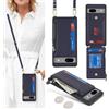 SailorTech Custodia per Google Pixel 7a in Pelle Portafoglio con porta carte di credito, Cover per Pixel 7a Cellulare Regolabile Collana con slot per carte di credito-Blu