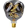 Roomrite Lampadina LED E27, Lampadine E27 Vintage 4W Dimmerabile G125 Φ125mm forme irregolari XXL Lampadina retrò illuminazione retrò per soggiorno/camera da letto/sala da pranzo - vetro grigio