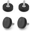 LNSYSNS Magneti al Neodimio Gommati 22mm, LNSYSNS 4 Pezzi Gommati Ganci Magnetici, Magnete Potente con Filettatura Esterna M4, Adatto per Collegare Strumenti, Blocchi, Segnali