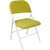 IGTOPS Coprisedia elasticizzato, fodera per sedia pieghevole, in velluto, rimovibile, lavabile, per sedie da pranzo, matrimonio, ufficio, banchetti, feste, universale, (1, giallo)