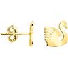 SOFIA MILANI - Orecchini da Donna in Argento 925 - Placcati in Oro - Orecchino a Perno a Cigno - E2799