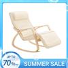 SoBuy FST16 Nuova sedia a dondolo con 5 scomparti regolabile, poltrona a dondolo, poltrona relax, carico 150 kg, legno di betulla