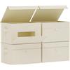 ENUMAIL Cubo di Stoccaggio in Tessuto con Manici,33x23x20cm,Grigio,4 Pezzi