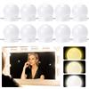 Auauraintt 10 luci LED per specchio dimmerabili Hollywood, 3 colori regolabili, lampada da toeletta, lampada da trucco, adatta per specchio da trucco, spogliatoio, bagno [classe energetica F]