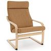Vinylla Fodera di ricambio per poltrona Ikea Poang (cuscino design 3, poliestere, cachi)