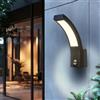 Miratic Applique da Esterno con Sensore di Movimento PIR 3000K LED 10W Luce Bianca Calda 800lm Lampada da Esterno Ideale per Terrazza Balcone Giardino IP54