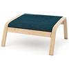 Vinylla - Copripoltrona di ricambio compatibile con sedia Ikea Poäng (poggiapiedi con design 2, poliestere, blu scuro)