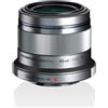 OM SYSTEM Olympus M.Zuiko Digital 45mm F1.8 Micro Quattro Terzi, Obiettivo Luminoso e Compatibile con Fotocamere Mirrorless OM SYSTEM e Pansonic, Messa a Fuoco Rapida, Ideale per Ritratti, Argento,