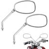 Umllpet Specchietti Laterali Moto M10 M8, Specchietto Retrovisore Cromato Universale, Compatibile con Yamaha Bobber ATV Street Bike Cafe Racer Sport Cruiser Chopper
