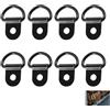 Fwobumy Set di 8 anelli di ancoraggio, anelli di ancoraggio a D in acciaio inox, per rimorchio, camion, barca, campeggio, fissaggio carico, tettoie, amache, moto, quad, deposito e trasporto esterno, capacità