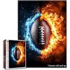 Tucocoo Puzzle da 1000 pezzi per adulti football americano puzzle fantasy arte del fuoco 1000 pezzi puzzle per impegnativo attività familiare gioco educativo artigianato fai da te puzzle decorazione