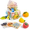 TUMAMA Giocattoli per Neonati Scatola di fazzoletti Giocattolo Montessori 0 3 6 12 Mesi, Giocattoli da affeGrrare, Tessuti con Colori Contrastanti per Imparare i Gioco sensoriale per Bambini