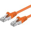PremiumCord Cavo Patch Cat 6a S/FTP, 10Gbit/s, Cavo Ethernet, LAN, RJ45 Connettori, Flessibile e Robusto, AWG 26/7, Conduttori 100% CU, Arancia, 3 m