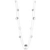 FULU AUTUMN Collane lunghe in argento/oro per donne, lunga catena con doppio maglione, regalo di compleanno per lei, gioielli in costume in argento/oro, 94 cm, Zinco, Non pietra preziosa