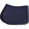 Imperial Riding Mantovana IRH Basic Cotton VS - Sottosella Versatile con trapuntatura a Rombi, Bordatura Glitterata e Logo in Metallo, Colore: Blu Navy