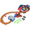 Spin Master Monster Jam, playset Supercharge Speedway, con i camion Megalodon e EL Toro Loco in scala 1:64, pista acrobatica motorizzata ricca di azione con rampe, illuminazione e tanti accessori, a partire dai 3 anni di età