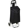 Relaxdays Carrello Pieghevole per la Spesa, Borsa Estraibile da 28 L, Pratico Trolley, Ruote, HLP 92,5x42x28 cm, in Nero