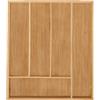 Relaxdays Portaposate da Cassetto in bambù, 5 Scomparti, Divisore Posate & Utensili da Cucina, 5 x 30 x 34 cm, Naturale
