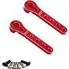 YijiaLink Servo corno in alluminio 25T da 56 mm, filettatura M2,5, 25 denti, prolunga per sterzo, braccio servo compatibile con aeroplani di balsa da 30-100 CC, elicotteri radiocomandati, auto (rosso)