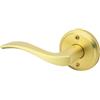 Kwikset Sedona, maniglia per porta a un lato, per armadi, doppie porte francesi e dispensa, in ottone satinato, non si gira per mancini, con protezione Microban