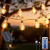 ZAIYW Luci Solari da Esterno per Giardino 10M con Telecomando Timer, Luci a Stringa Solari Corda di Canapa con 20 Lampadine Infrangibili S17, Luci Festoon Impermeabili per Patio Festa Giardino Cortile