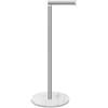 Tabhoukit Toilet Paper Holder Stand with Marble Base, Free Standing Natural Stone Base Tissue Paper Storage with Reserve, Silver Space Toilet Bath 4 Rolls Holder for Bathroom/Kitchen Countertop