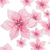 WILLBOND 36 fiori finti di stella di Natale glitterati di 3 dimensioni diverse, ideali come decorazioni per albero di Natale, Natale, capodanno, casa, esterni (rosa, 7,6/10/15 cm)
