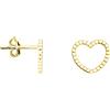 SOFIA MILANI - Orecchini da Donna in Argento 925 - Placcati in Oro - Orecchino a Perno a Cuore - E1196