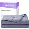 nivion Coperta ponderata per adulti in cotone al 100%, edizione "Grigio" - 4,5 kg / 135x200 cm - Coperta ponderata