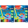 Maped - Matite colorate Color'Peps Infinity - 100% miniera, 100% utilizzabile - Zero rifiuti - Senza taglio - Dura molto a lungo - Forma triangolare ergonomica - 12 matite (Confezione da 2)