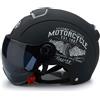 Casco Classico Aperto, Mezzo Casco Con Visiera Parasole, Calotta 709Abs Combinat