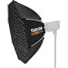 TARION Softbox Ottagonale Bowens Piephevole: 90cm Soft Box Sgancio Rapido con Griglia a Nido Portatile per Studio Fotografico Diffusori Flash a Slitta Illuminazione(90cm)