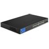Linksys LGS328MPC-EU Switch di rete Gigabit PoE+ a 24 porte, 410 W, 4 porte di uplink 10G SFP+, smart switch gestito, sdoppiatore Ethernet con chassis in metallo, montaggio su parete o scrivania