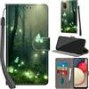 Haninsuze Cover per Samsung Galaxy A02s Custodia Cover Pelle Libro Portafoglio con Porta Carte Magnetica Protezione Antiurto Cuoio Flip Case Custodia Cover per Samsung A02s, Farfalla