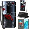 Haninsuze Cover per Honor Magic 5 Lite 5G Custodia Cover Pelle Libro Portafoglio con Porta Carte Magnetica Protezione Antiurto Cuoio Flip Case Custodia Cover per Honor Magic5 Lite, farfalla rosa