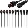 VISSQH 5 pin connettore impermeabile maschio femmina IP67 5 pin Connettore Fili Elettrici Impermeabile,per Cavo da Prolunga 24AWG 20cm,per auto, luci di striscia LED(5 Paia)