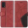 KKEIKO Cover Compatibile con Oppo Realme GT Master Edition, Custodia in PU Pelle per Oppo Realme GT Master Edition, Portafoglio Cover a Libro con Slot per Carte, Rosso