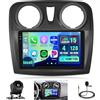 Hikity 4+128G Autoradio Android per Renault Dacia SANDERO II B52 2012-2019 Wireless Carplay 9''Incell Schermo per Auto Android Auto WiFi Touchscreen Bluetooth5.0 GPS Retrocamera
