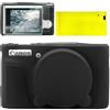 BCMCZCDC Custodia in silicone per Canon SX740/SX730, accessori con 2 pellicole protettive per lo schermo, protezione per obiettivo rimovibile per fotocamera digitale Canon SX740/SX730