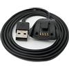 System-S Cavo USB 2.0 100cm Cavo di ricarica per TomTom Runner 2 3 Spark 3 Smartwatch Nero
