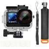 YHTSPORT Set di accessori per immersioni Osmo Action, custodia impermeabile per DJI Osmo Action 6 + maniglia galleggiante + morsetto a montaggio rapido
