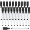 OFFCUP Pennarelli per Lavagna Bianca, 20Pcs Marcatore Cancellabile, Pennarelli Magnetici per Lavagna, Whiteboard Markers, Pennarelli per Lavagna Bianca Cancellabile per Scuola Casa Ufficio, Nero