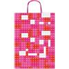 Rex-Sadoch Borsa shopper Rex-Sadoch Allegra Mattoncini su kraft bianco - 16x8x21 cm rosa/rosso - conf. 25 pz - SDF16-276J