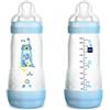Mam Easy Start Biberon azzurro con tettarella in silicone per bambini 320 ml